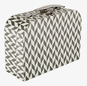 Väska Svart från Strömshaga med geometriskt mönster