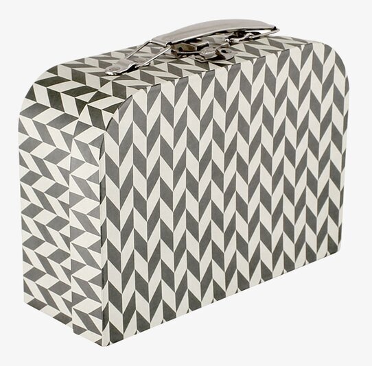 Väska Svart från Strömshaga med geometriskt mönster