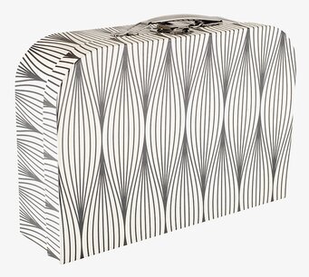 Väska Svart från Strömshaga med grafiskt svart-vitt mönster