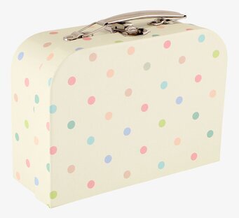 Väska Ruta/Rand/Prick från Strömshaga med färgglada prickar