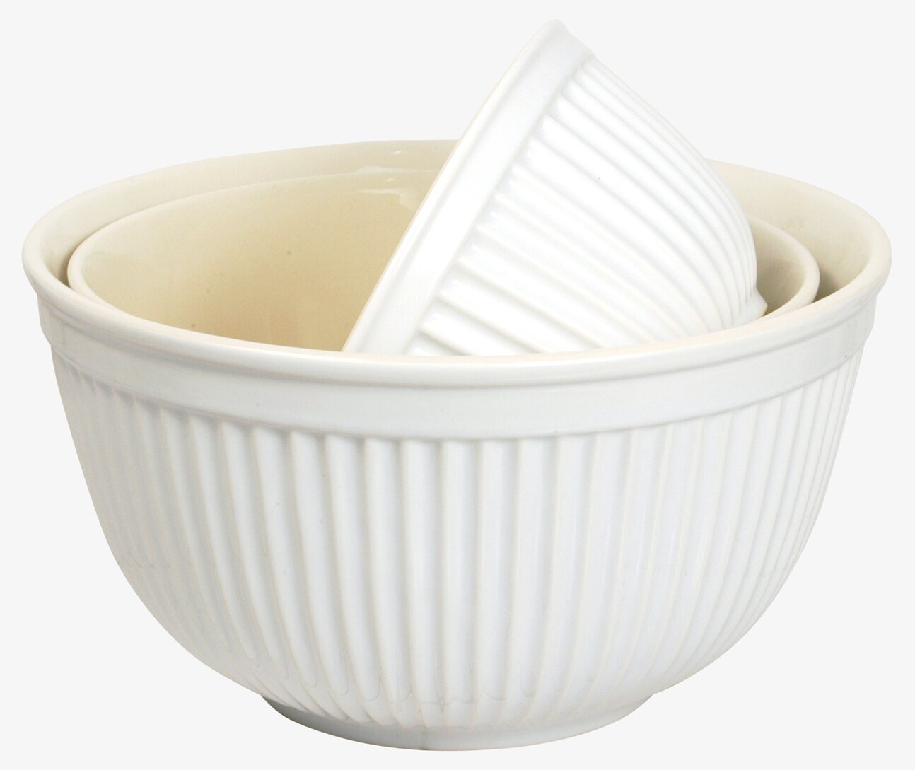 Skålset 3-Del Mynte Pure White från IB Laursen i keramik