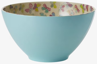 Salladsskål Butterfly Print från Rice i turkos med fjärilar