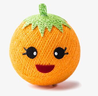 Boll Pumpa - Vasanthi från Vasanthi med orange och grönt garn