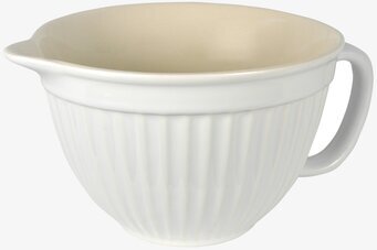Vispskål Mynte Pure White från IB Laursen med räfflad yta