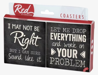 Coasters - Bossy från Ball Mason Jar, set med två underlägg