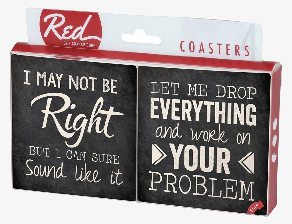 Coasters - Bossy från Ball Mason Jar, set med två underlägg