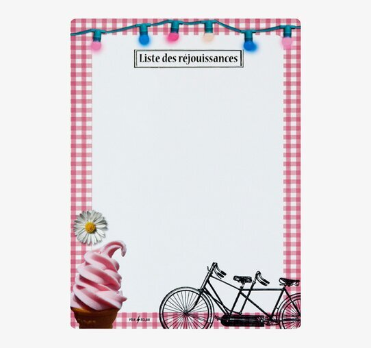 Magnettavla Rosa från Derriére la porte med somriga motiv