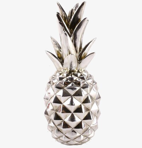 Pineapple Silver från Interstil, glänsande dekorativ ananas