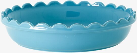 Pajform Small Turkos från Rice med vågig kant och glansig yta