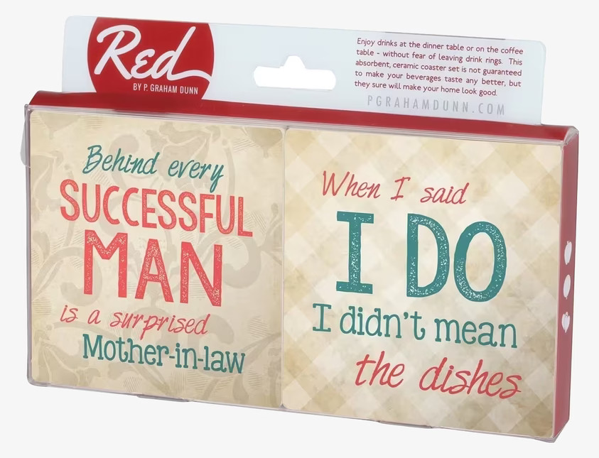Coasters - Husband Theme från Ball Mason Jar i förpackning