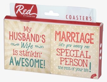 Ball Mason Jar Coasters - Husband Theme underlägg set