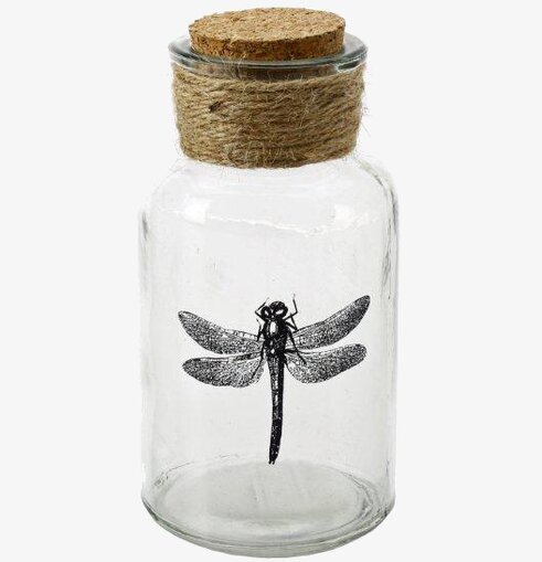 Glasflaska Trollslända från Interstil med detaljerad design