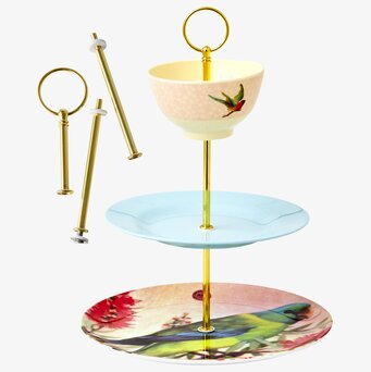 Gör ett eget kakfat - Guld från Rice med fågelmotiv