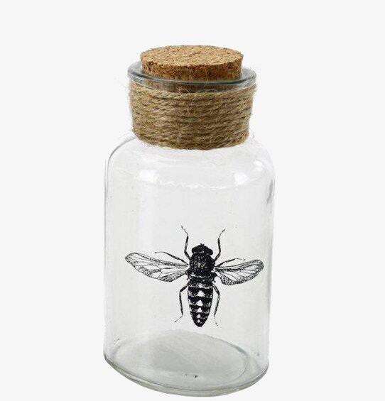 Glasflaska Geting från Interstil med getingtryck och snöre