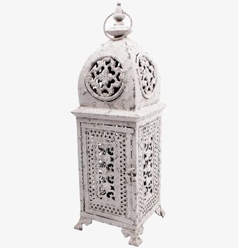 Lykta Worn Liten från Interstil med patinerad vit finish