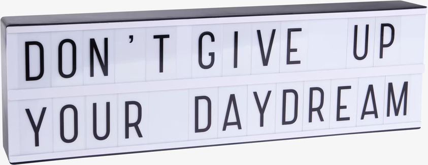 Lightbox A5 Long från A Little Lovely Company i vit plast