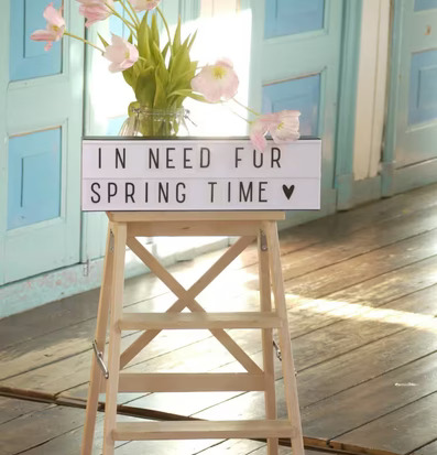 Lightbox A5 Long från A Little Lovely Company med tulpaner