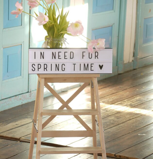 Lightbox A5 Long från A Little Lovely Company med tulpaner