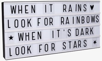 Lightbox Svart XL från A Little Lovely Company med text