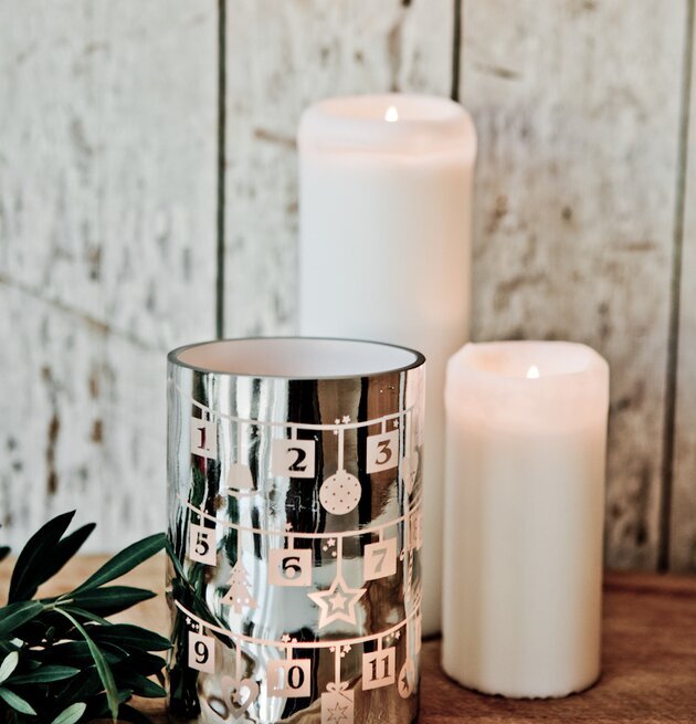 Kalenderlykta - Majas Cottage, adventskalender, silver, jul