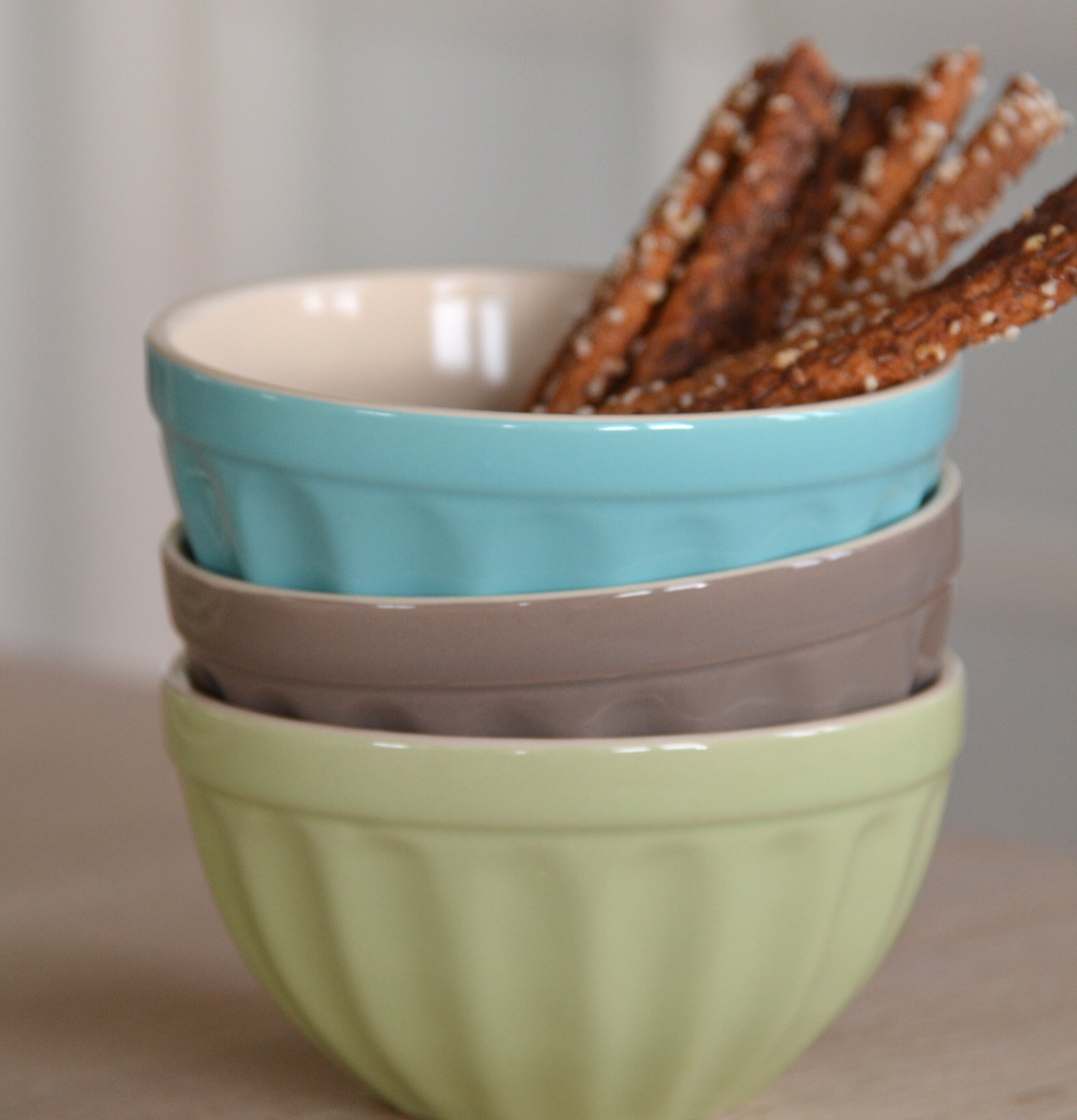 Musliskål Mynte French Grey från IB Laursen med snacks