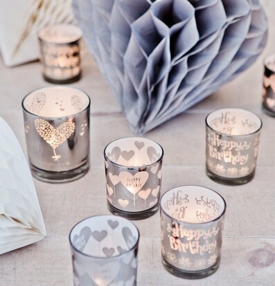 Heart Ballon - Majas Cottage ljusbehållare på träbord