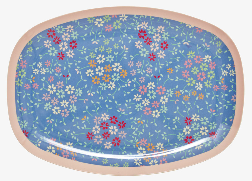 Tallrik Wild Flower Print från Rice med blommigt mönster