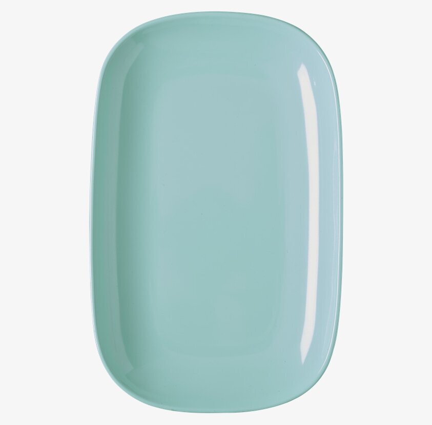 Medium Lunch Plate Mint från Rice, rektangulär och mintgrön