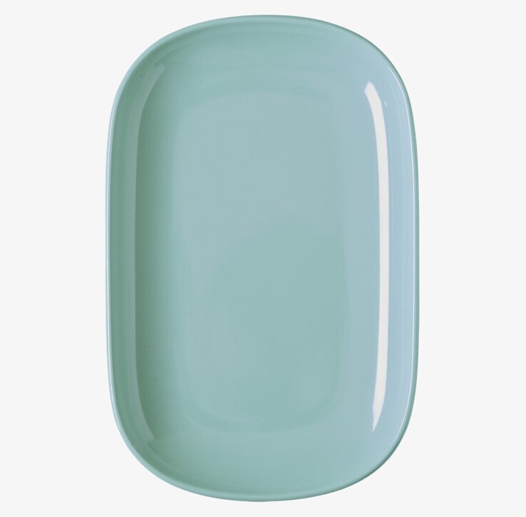 Small Lunch Plate Mint från Rice, rektangulär och mintgrön