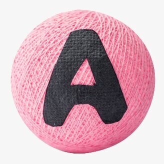 Bokstavsboll Rosa - Vasanthi från Vasanthi, bokstaven A