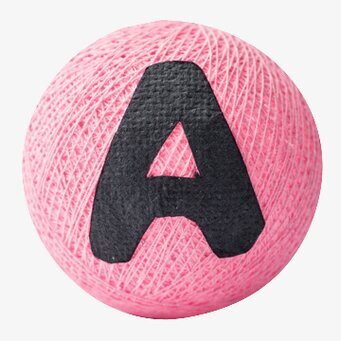 Bokstavsboll Rosa - Vasanthi från Vasanthi, bokstaven A