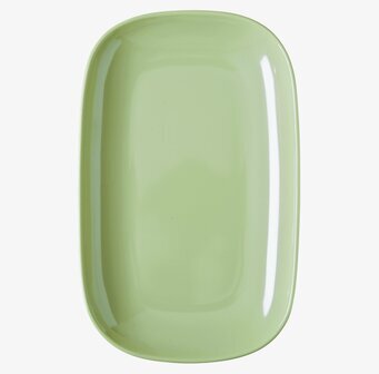 Medium Lunch Plate Grön från Rice på vit bakgrund