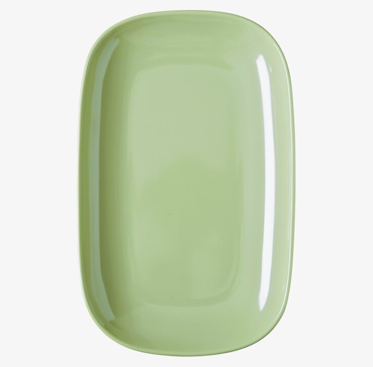 Medium Lunch Plate Grön från Rice på vit bakgrund