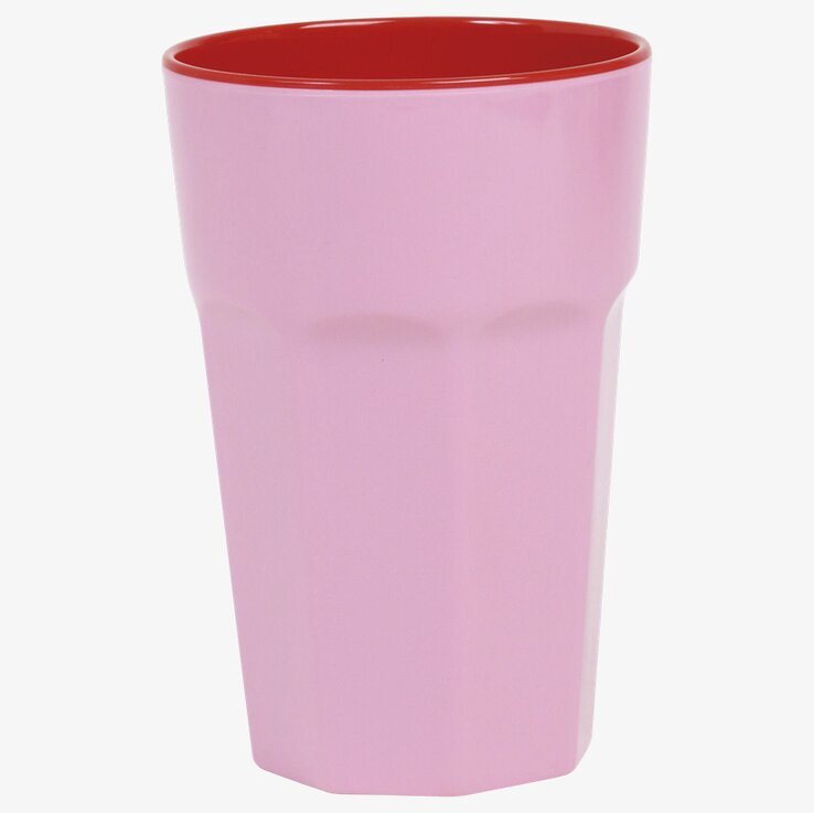 Mugg Latte Rosa/Röd från Rice med rosa utsida och röd insida
