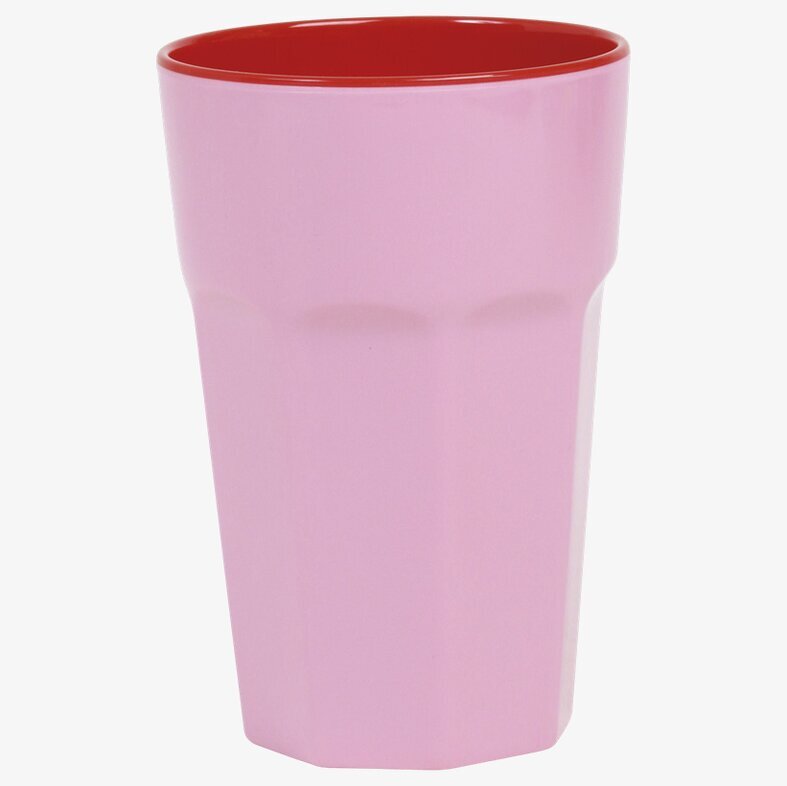 Mugg Latte Rosa/Röd från Rice med rosa utsida och röd insida