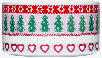 Skål Winter från Sagaform med julmönster och starka färger