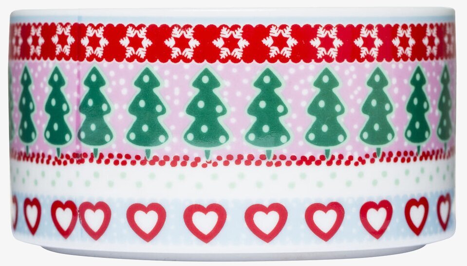 Skål Winter från Sagaform med julmönster och starka färger