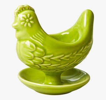 Äggkopp Höna Grön från Rice, lekfull och detaljrik design