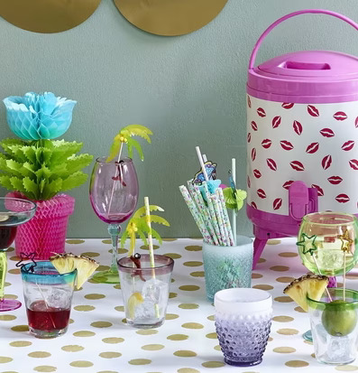 Cocktailpinnar Med Apor från Rice i färgglad festdukning