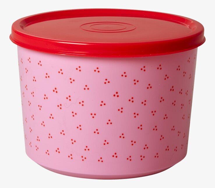 Matbox Pink Winter Blossom från Rice med rosa bas och rött lock