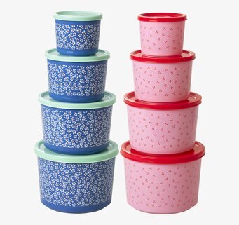 Matbox Pink Winter Blossom från Rice i två färgteman