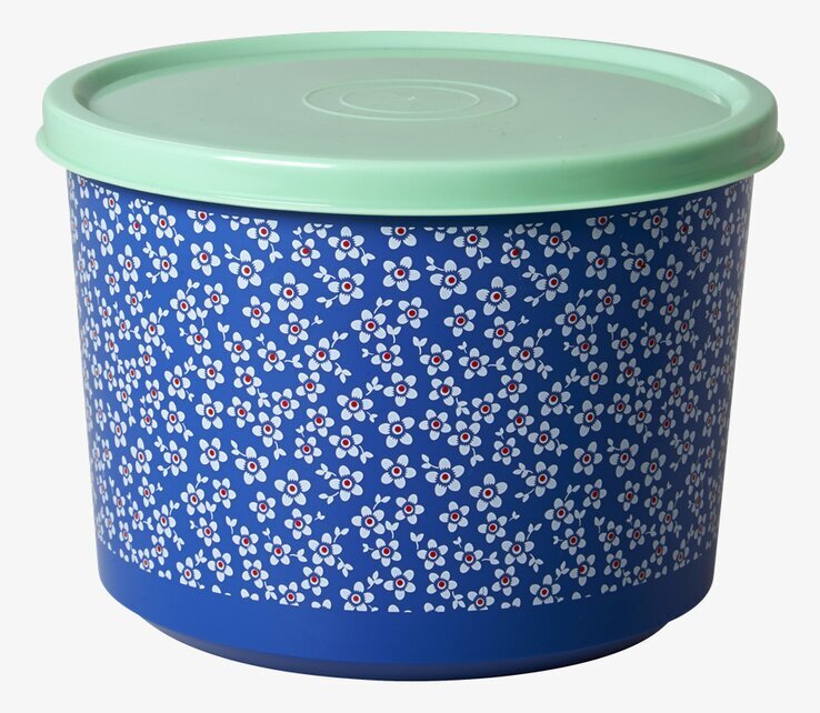 Matbox Blue Winter Blossom Print från Rice med blommönster