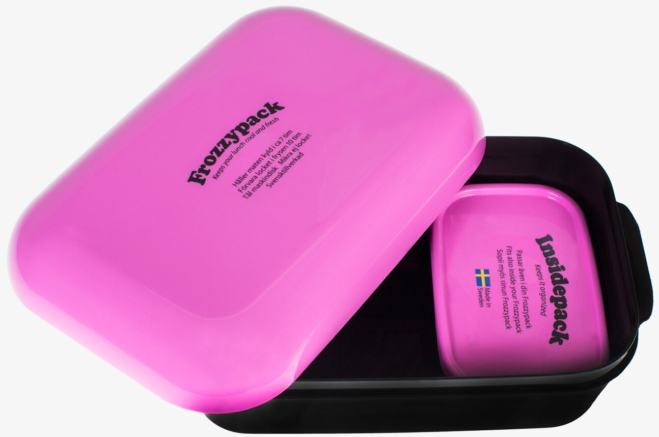 Frozzypack Insidepack från Frozzypack, rosa och svart lunchlåda