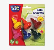 Barnkritor 6 st från Color & Co i färgglad förpackning