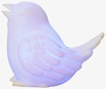 Nattlampa Fågel LED från Rice med mjukt och varmt sken