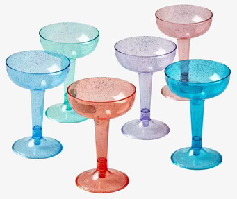 Champagneglas Glitter, 6-pack från Rice i olika färger