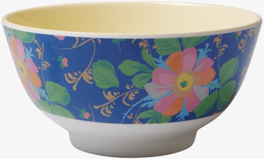 Skål Blue Bold Flower från Rice med färgglatt blommönster