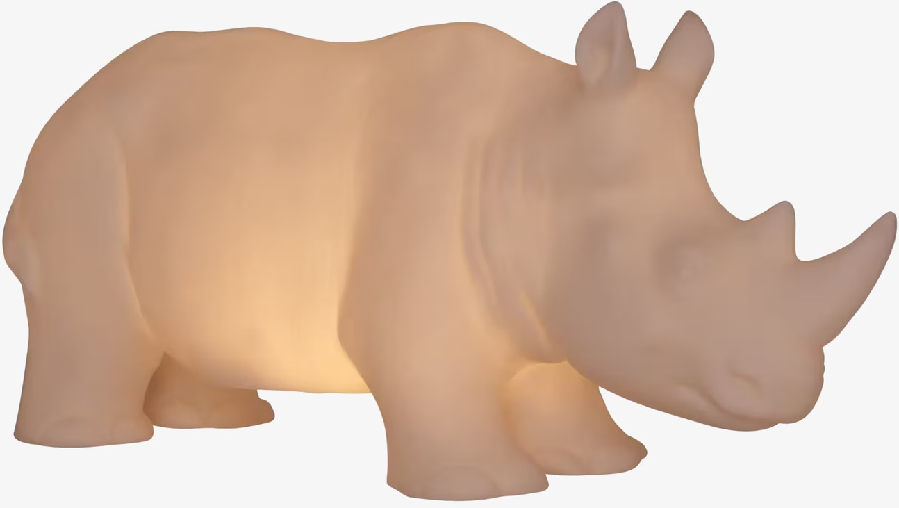 Lampa LED Noshörning från Rice, dekorativ och energisnål