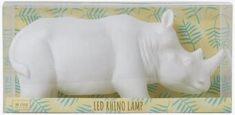 Lampa LED Noshörning av Rice, vit, detaljerad och dekorativ