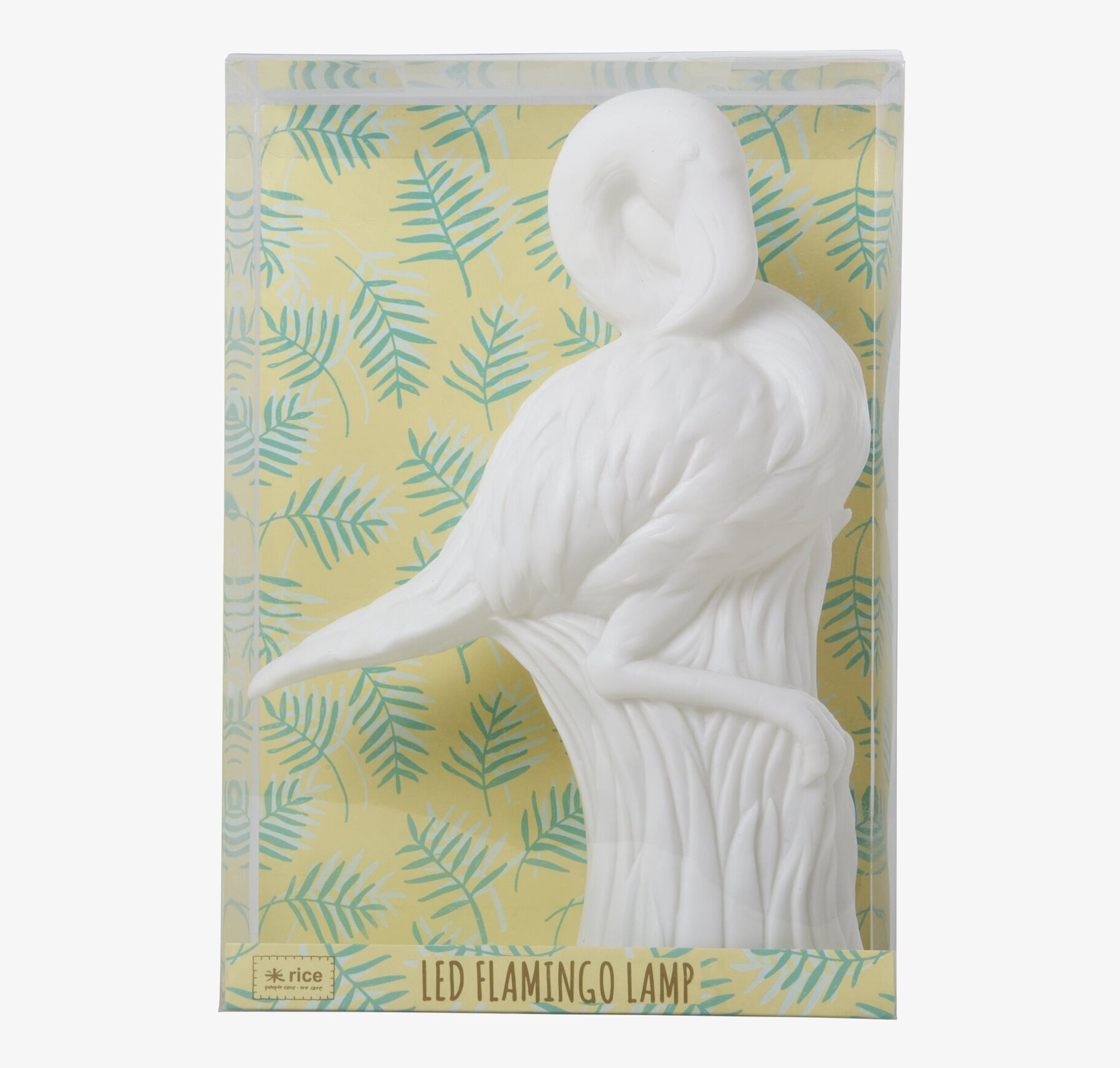Lampa LED Flamingo från Rice med detaljerad flamingodesign